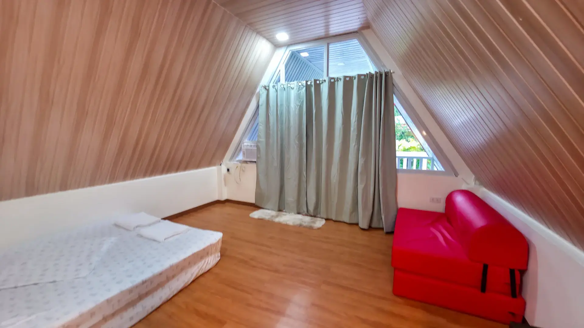 Twin A-Frame Room interior